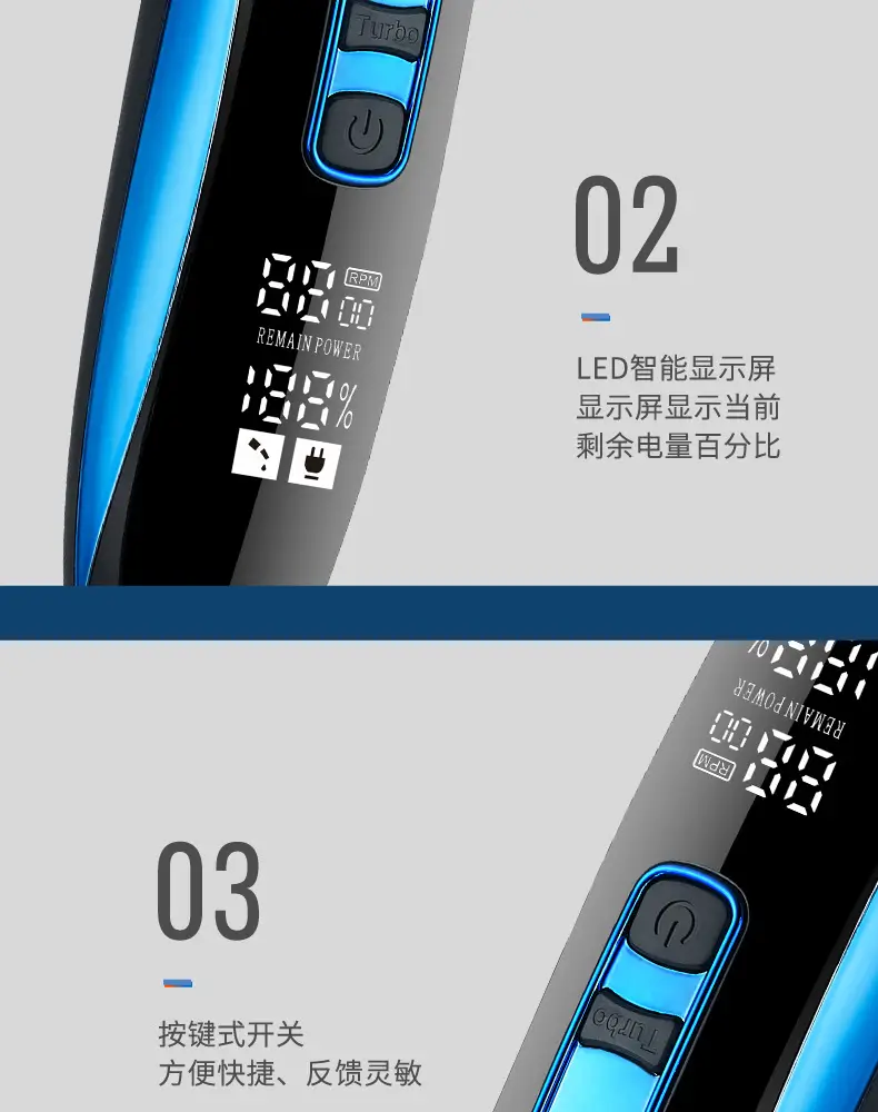 Rechargeable LCD Hair Clipper for Men — feature 17