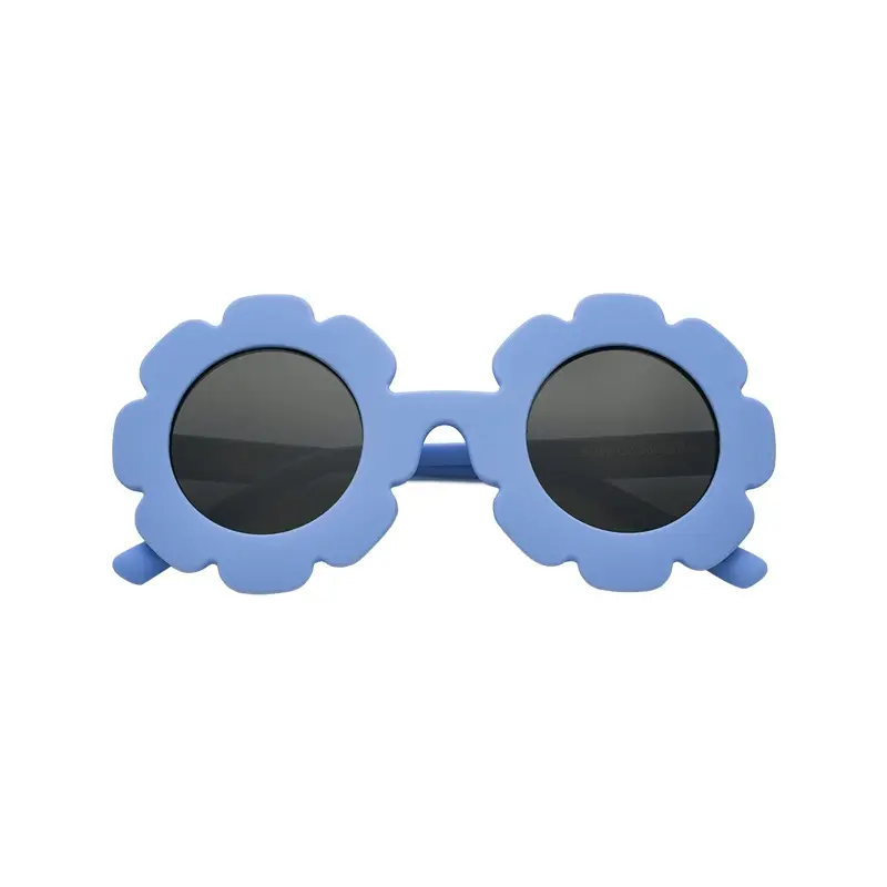 Blue Sunflower Silicone Kids Sunglasses UV Protection