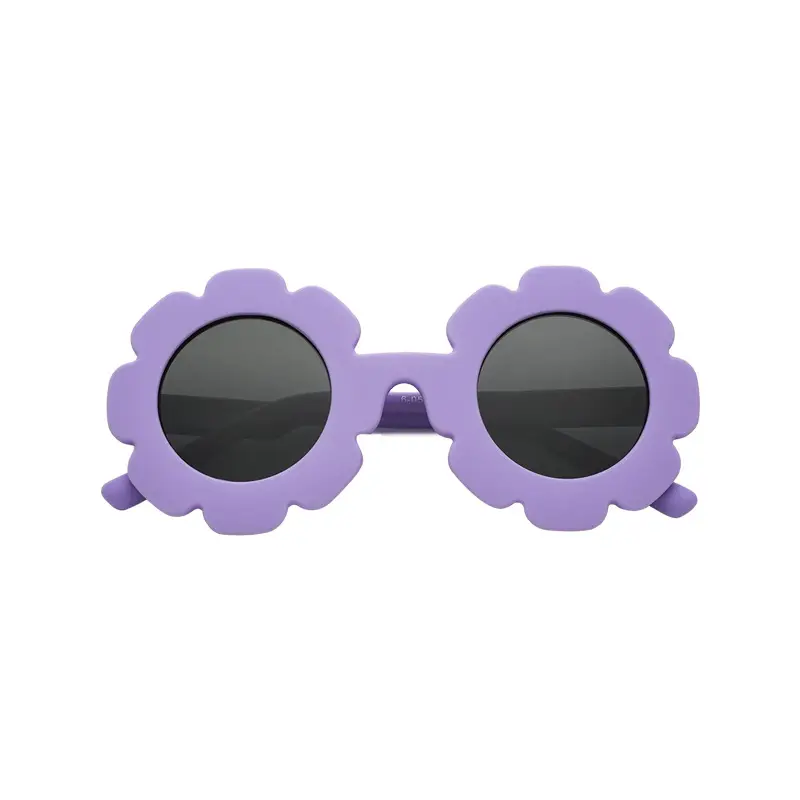 Blue Sunflower Silicone Kids Sunglasses UV Protection