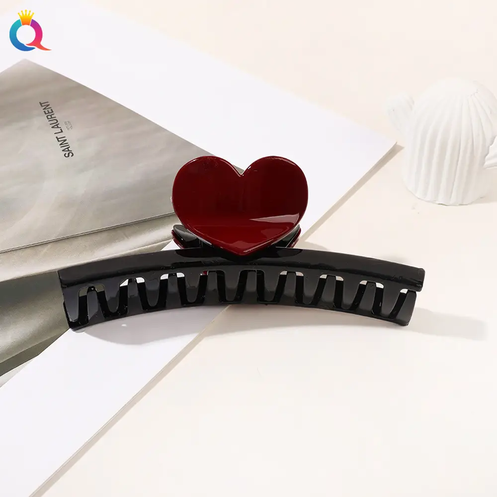 Blue Heart-Shaped Hair Clip for Women - Image 10