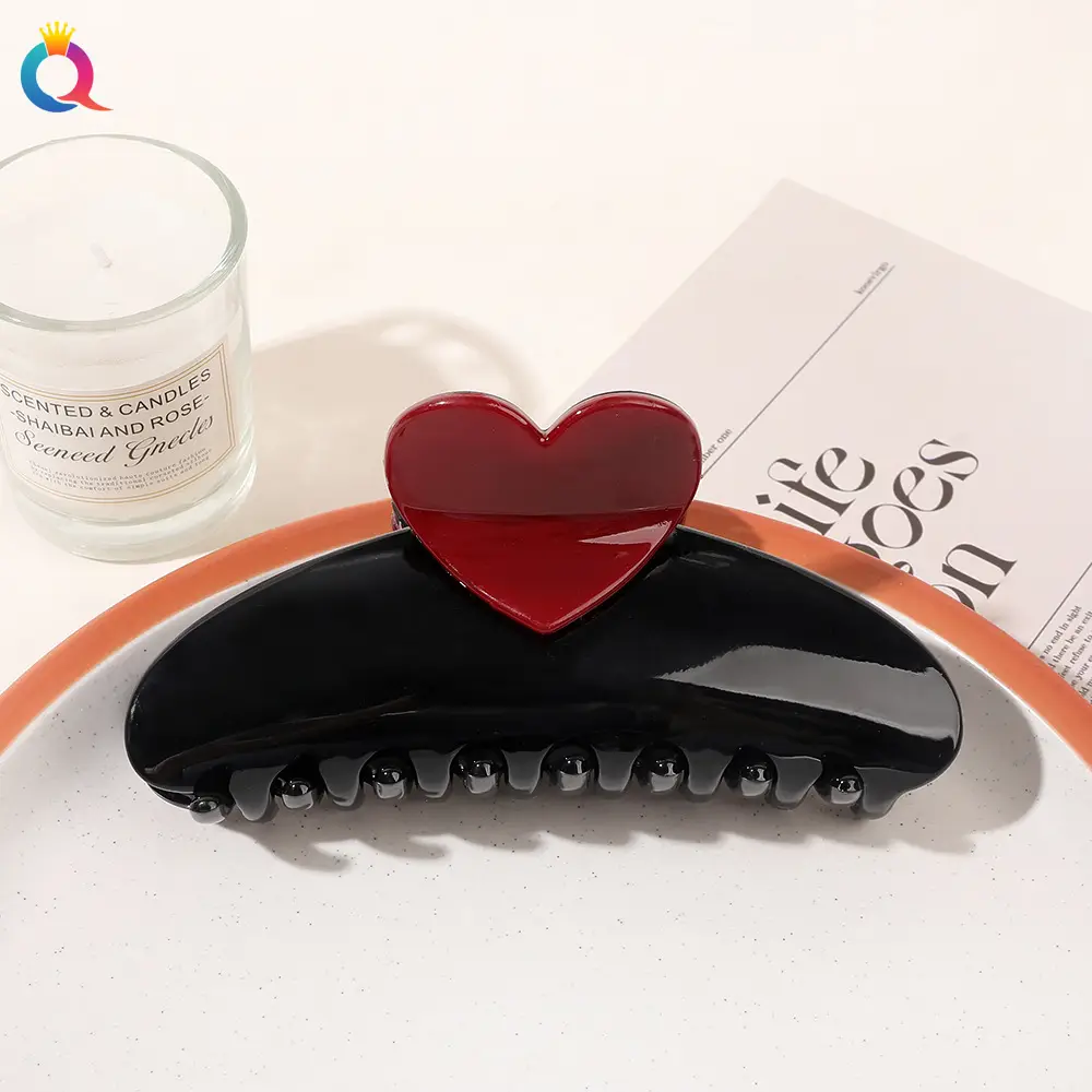 Blue Heart-Shaped Hair Clip for Women - Image 16