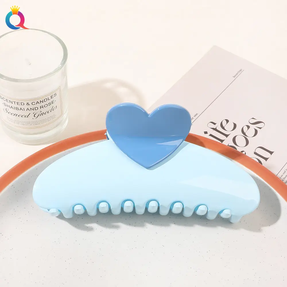 Blue Heart-Shaped Hair Clip for Women - Image 19