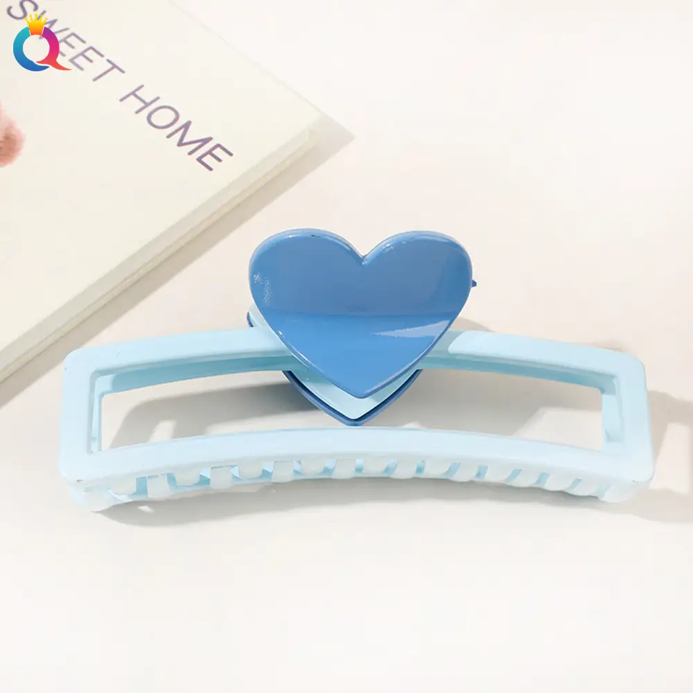 Blue Heart-Shaped Hair Clip for Women - Image 28