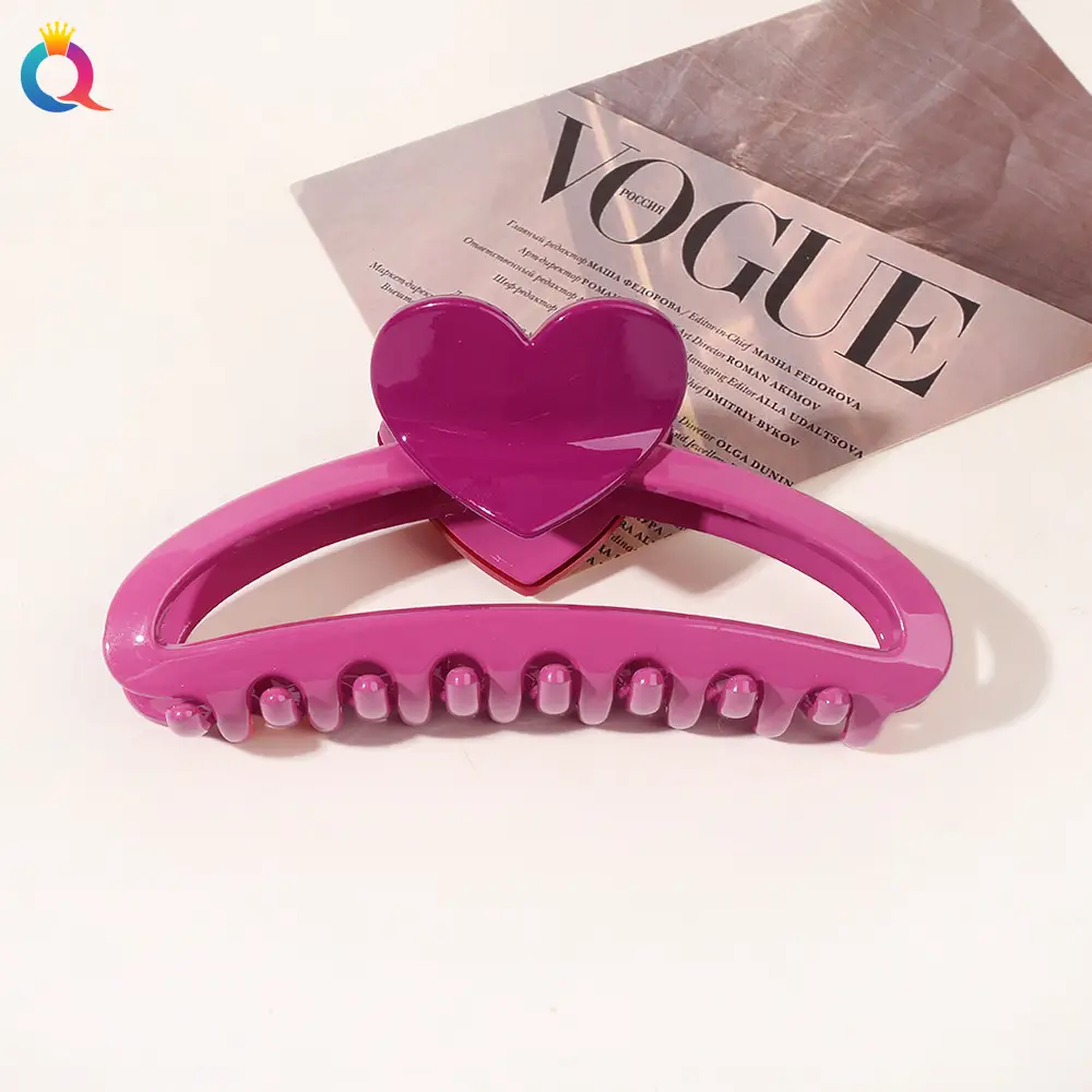 Blue Heart-Shaped Hair Clip for Women - Image 6