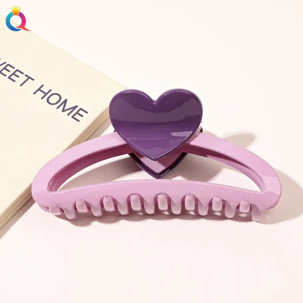 Blue Heart-Shaped Hair Clip for Women - Image 9