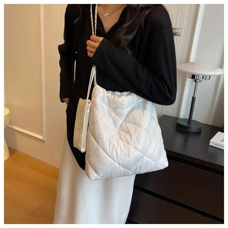 White Quilted Shoulder Bag Women 2023 Summer — feature 21