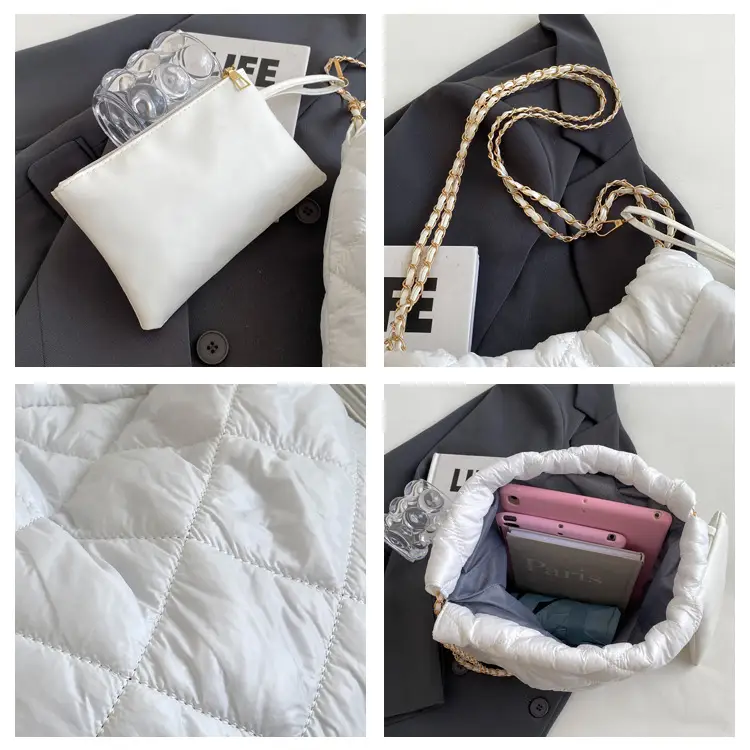 White Quilted Shoulder Bag Women 2023 Summer — feature 7