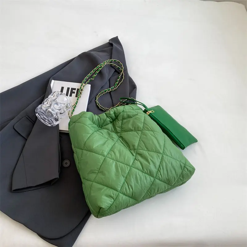 White Quilted Shoulder Bag Women 2023 Summer - Image 4