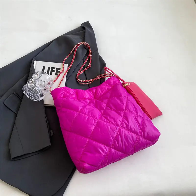White Quilted Shoulder Bag Women 2023 Summer - Image 5