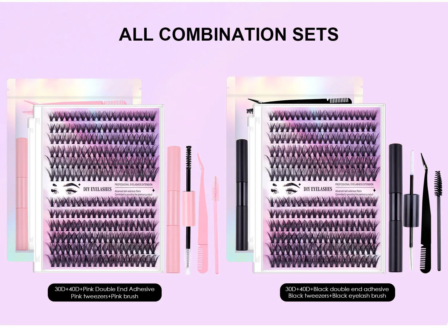 100 Clusters False Eyelashes 8-16mm Natural Large Capacity — feature 5