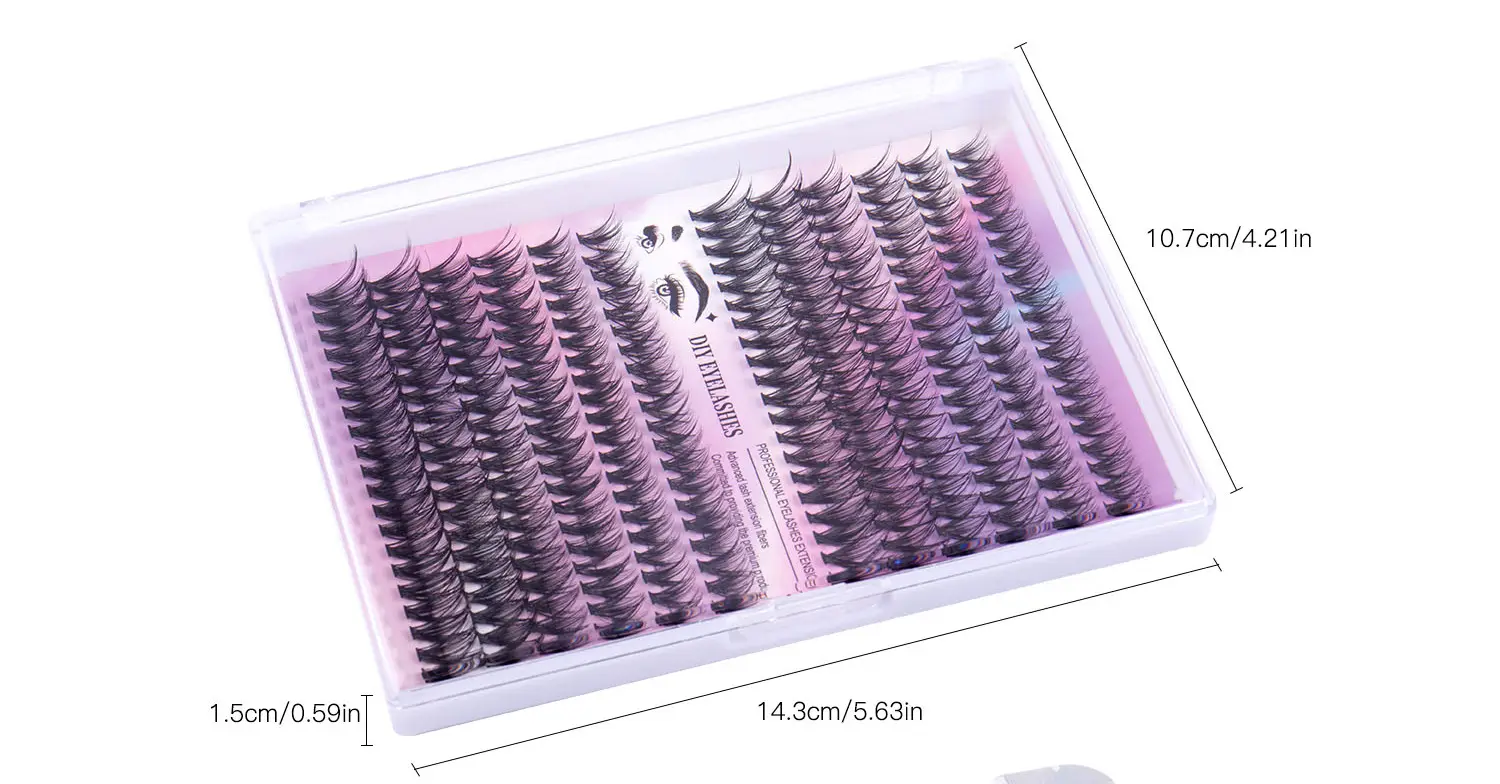 100 Clusters False Eyelashes 8-16mm Natural Large Capacity — feature 7
