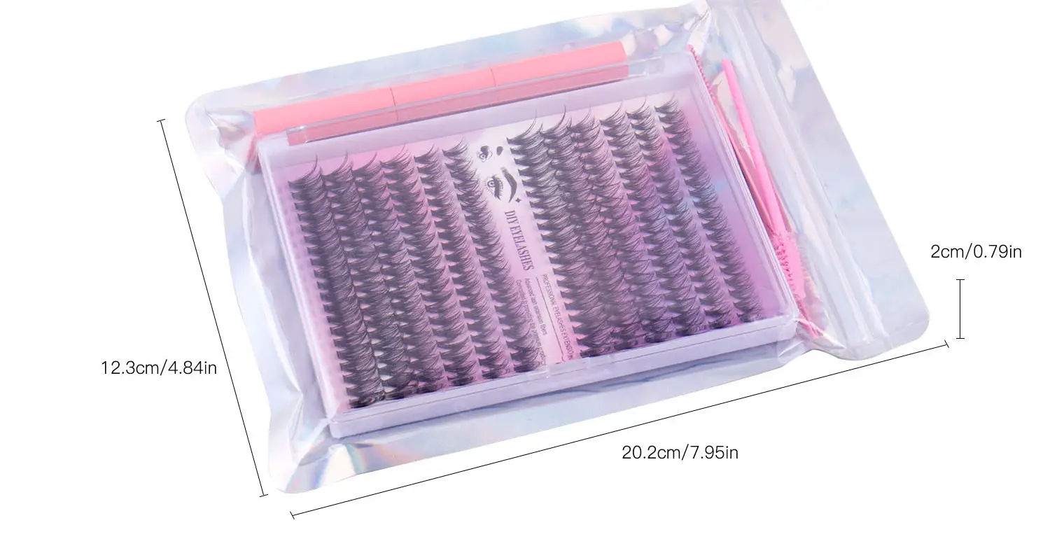 100 Clusters False Eyelashes 8-16mm Natural Large Capacity — feature 8