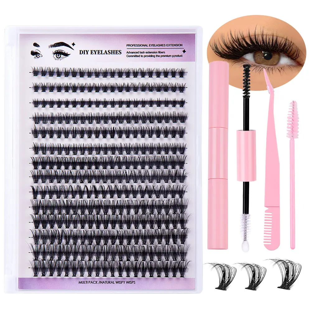 100 Clusters False Eyelashes 8-16mm Natural Large Capacity - Image 15