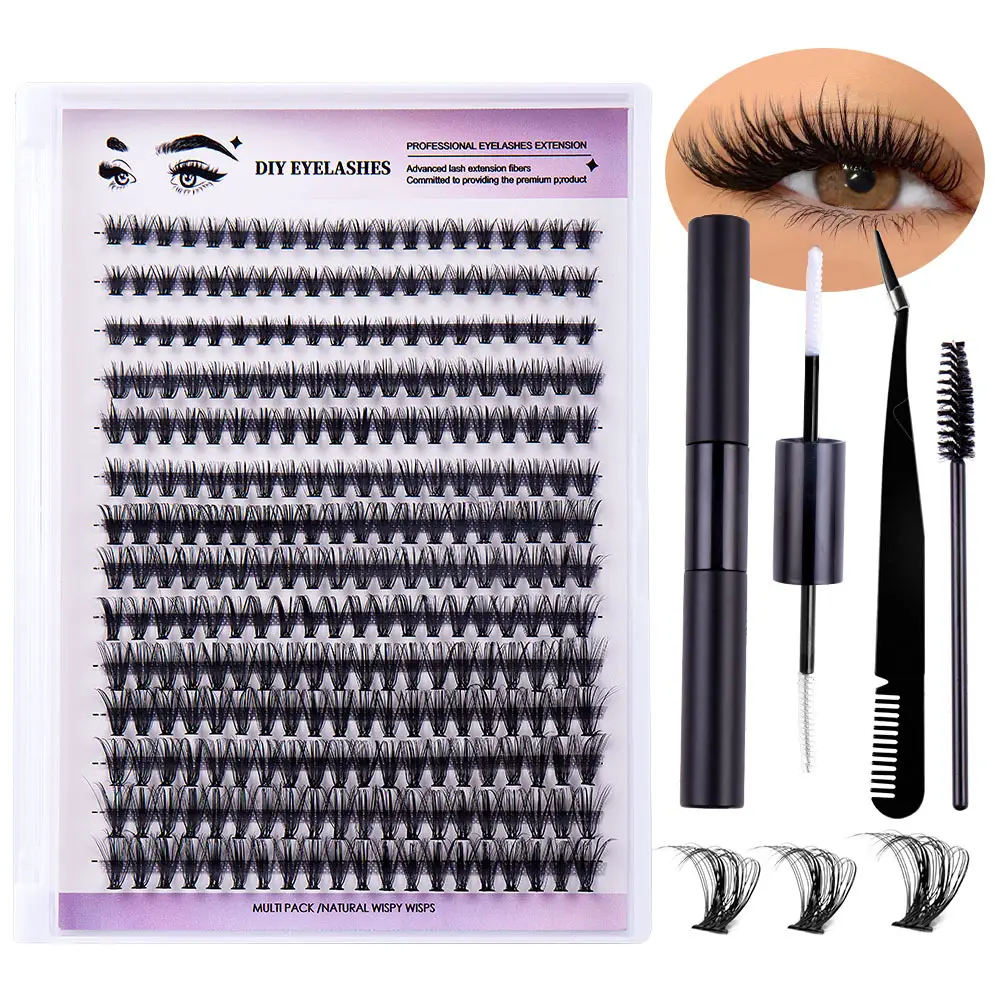 100 Clusters False Eyelashes 8-16mm Natural Large Capacity - Image 16