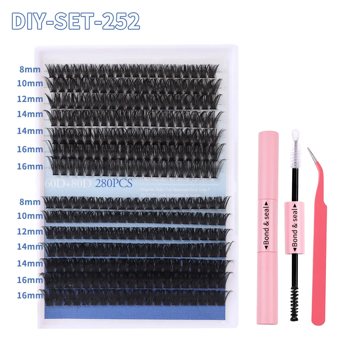 100 Clusters False Eyelashes 8-16mm Natural Large Capacity - Image 29