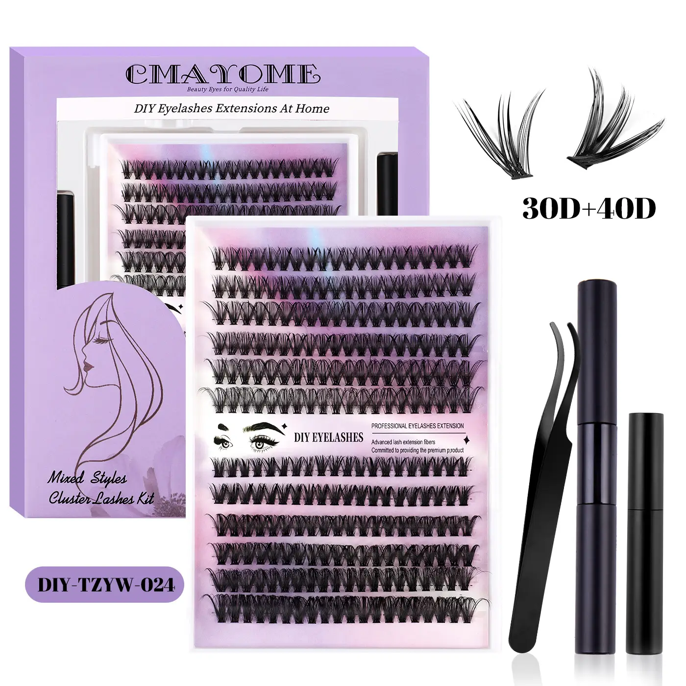 100 Clusters False Eyelashes 8-16mm Natural Large Capacity - Image 4