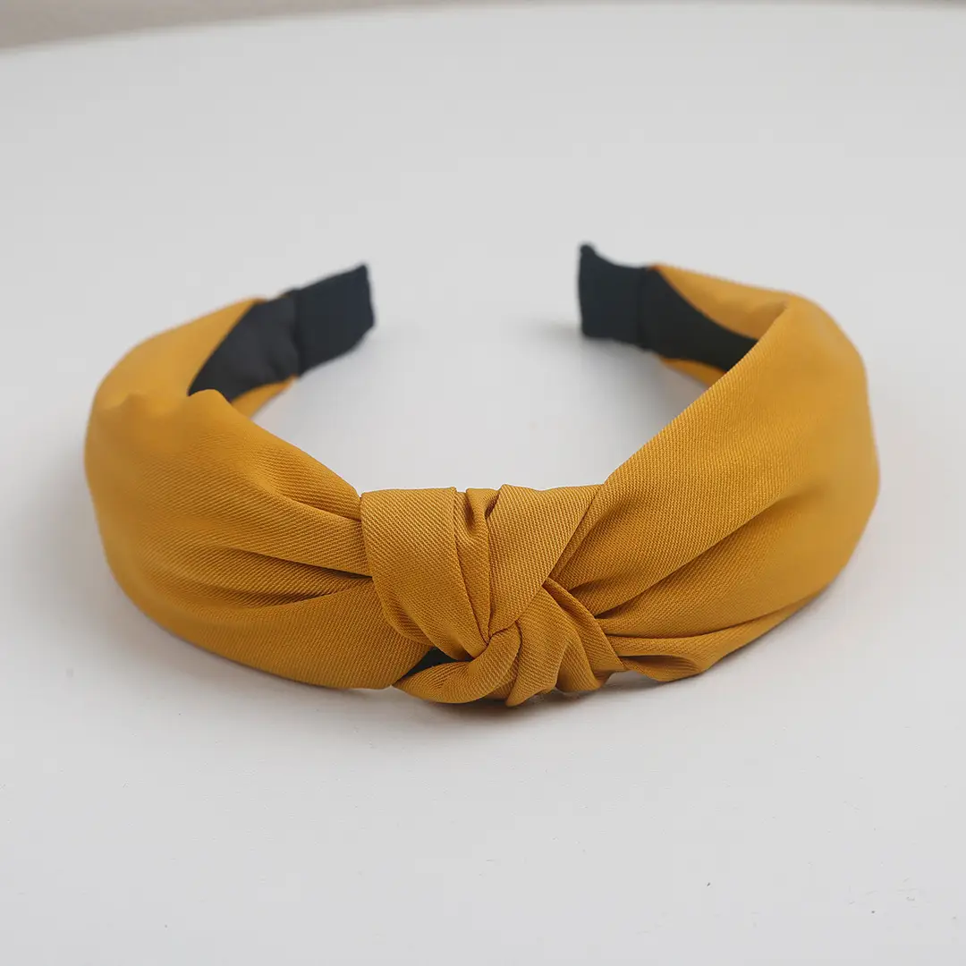 Pink Knotted Cross Body Headband with Black Buckle - Image 2