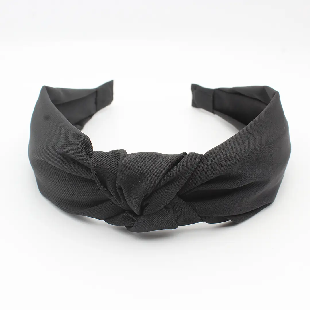 Pink Knotted Cross Body Headband with Black Buckle - Image 5