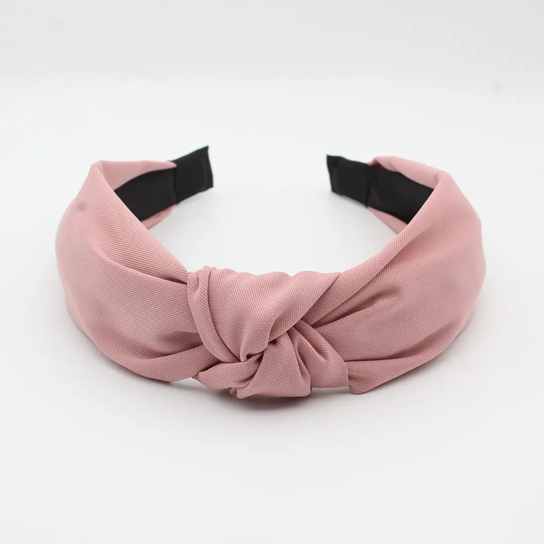 Pink Knotted Cross Body Headband with Black Buckle - Image 6