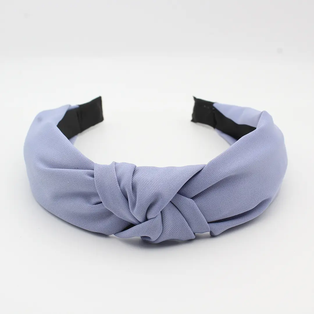 Pink Knotted Cross Body Headband with Black Buckle - Image 7
