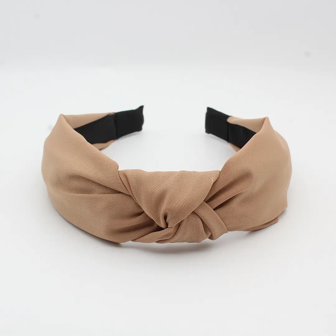 Pink Knotted Cross Body Headband with Black Buckle - Image 8