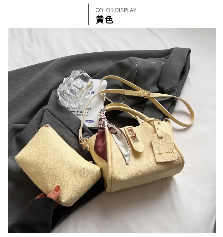 Retro Wing Handbag Beige Silk Scarf Decorative Shoulder Crossbody — feature 31