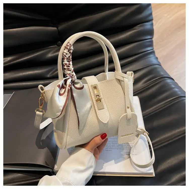 Retro Wing Handbag Beige Silk Scarf Decorative Shoulder Crossbody — feature 33