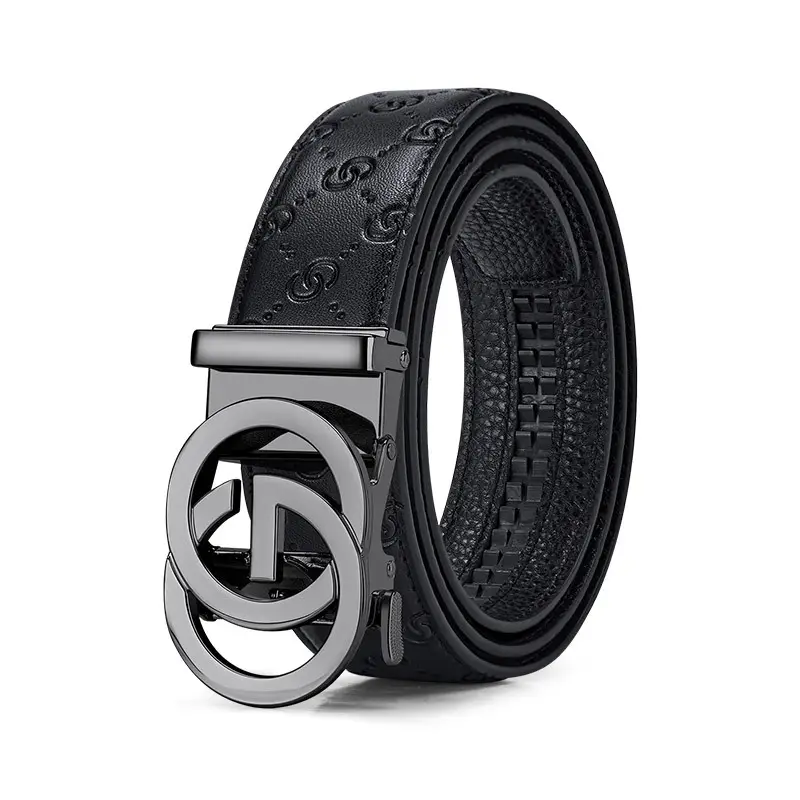 Men's Gold Logo Buckle Belt Business Casual Wear - Image 10