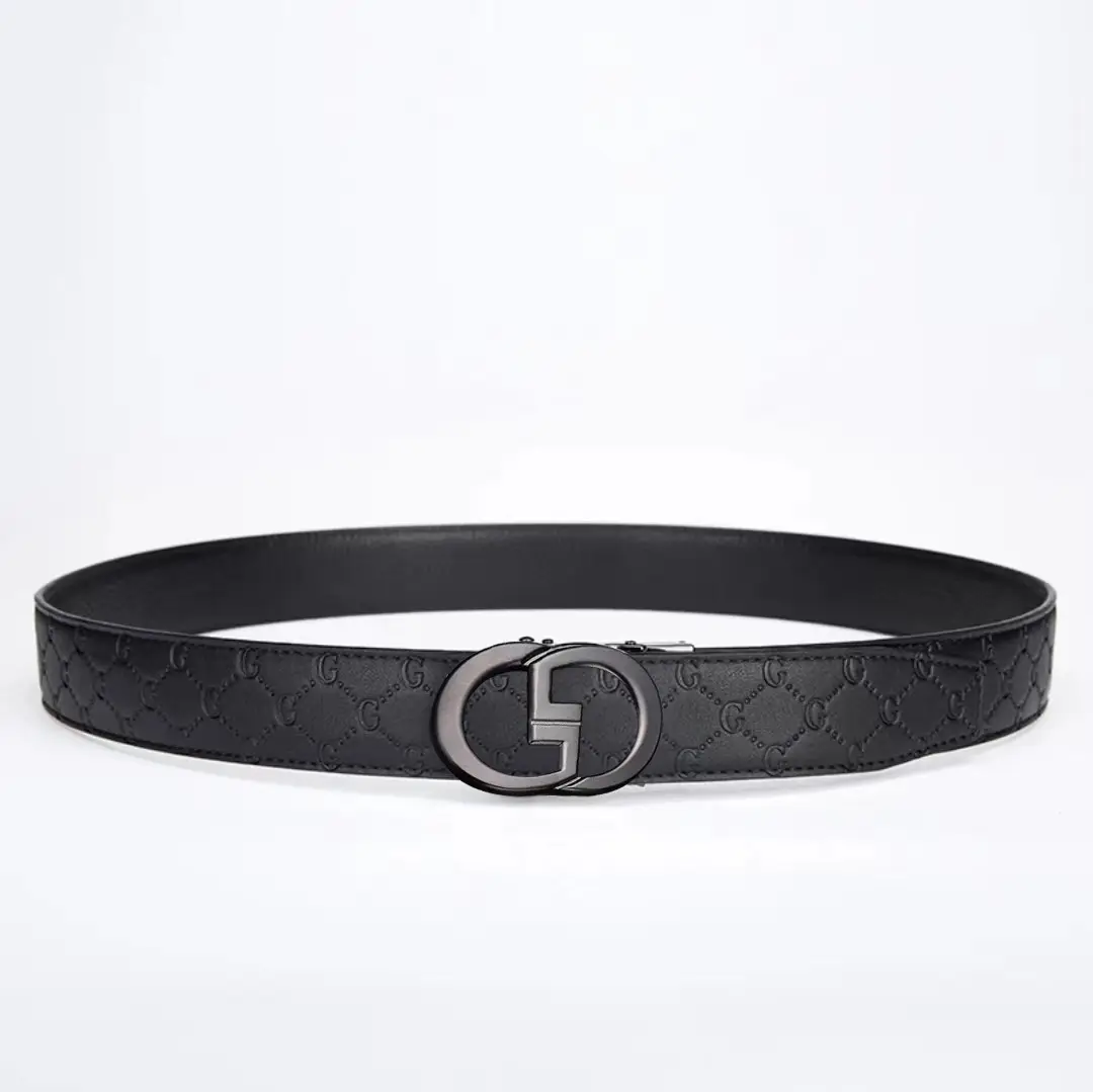 Men's Gold Logo Buckle Belt Business Casual Wear - Image 7