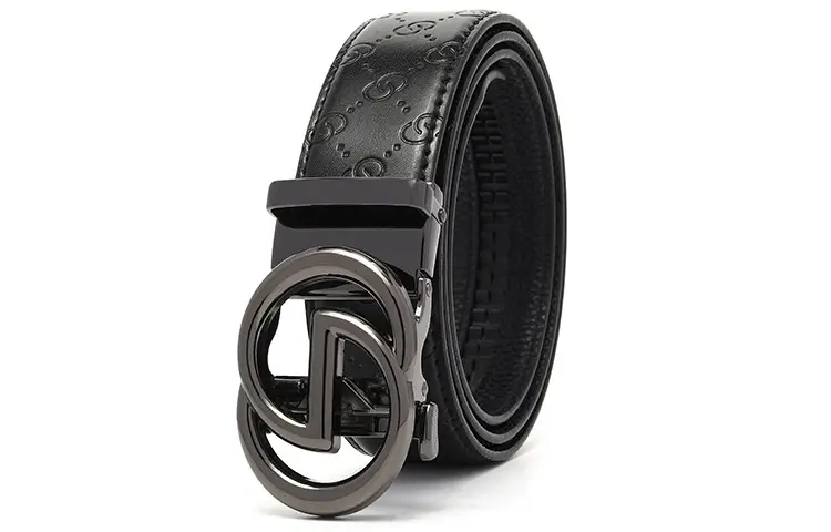 Men's Gold Logo Buckle Belt Business Casual Wear — feature 35