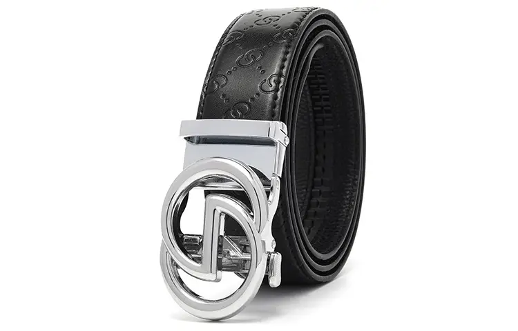 Men's Gold Logo Buckle Belt Business Casual Wear — feature 37