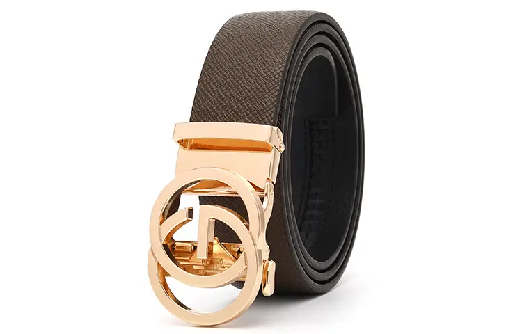 Men's Gold Logo Buckle Belt Business Casual Wear — feature 38
