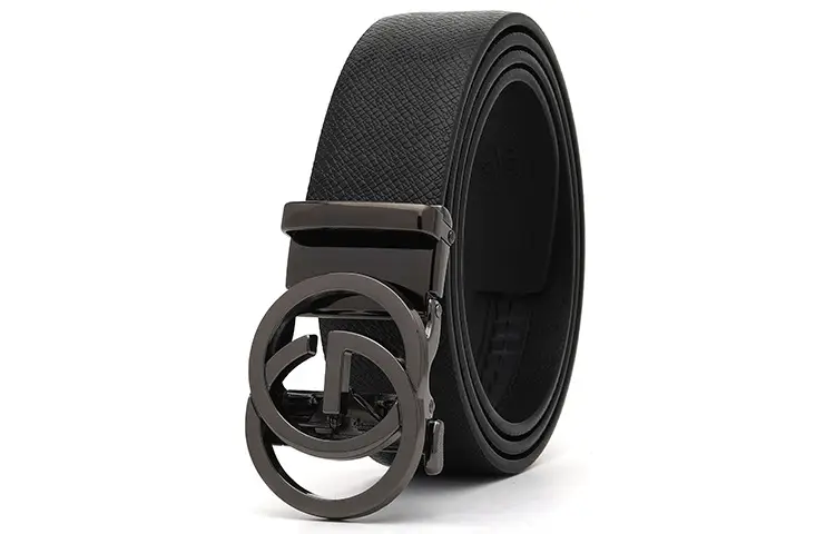 Men's Gold Logo Buckle Belt Business Casual Wear — feature 39