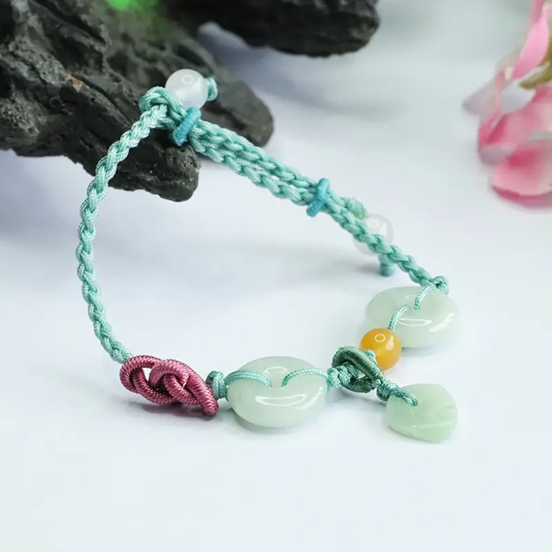 Guan Yu Jade Peace Bracelet Green Leaf Dropshipping