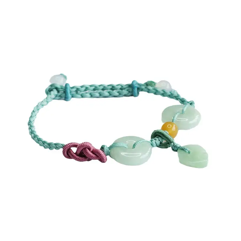 Guan Yu Jade Peace Bracelet Green Leaf Dropshipping
