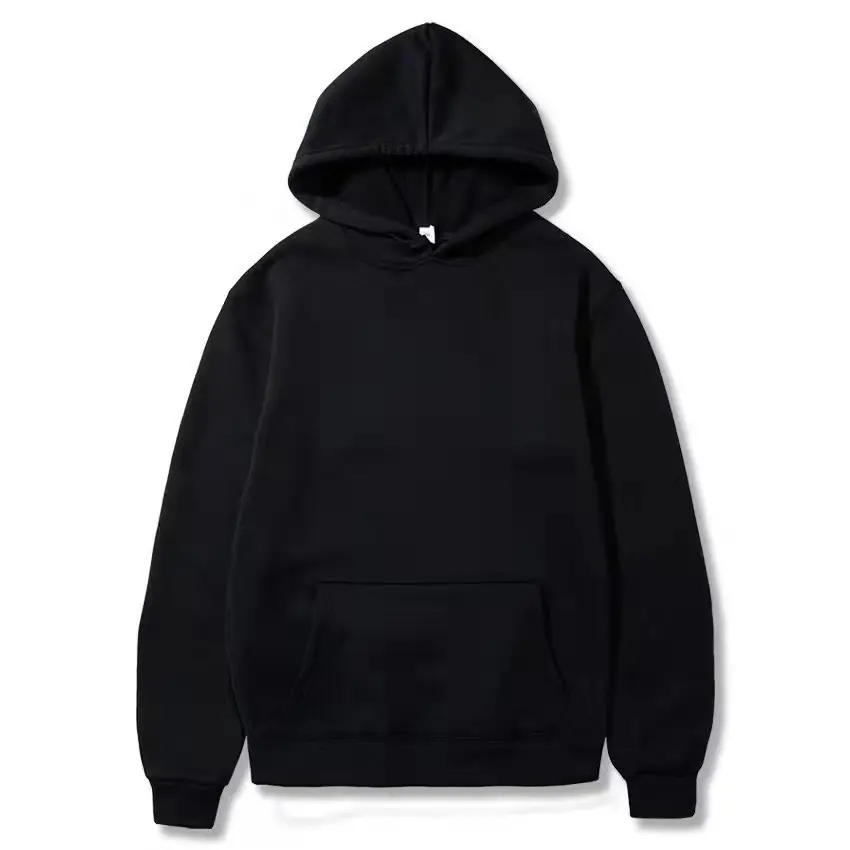 Men's Fleece Hoodie Cream Large Solid Color