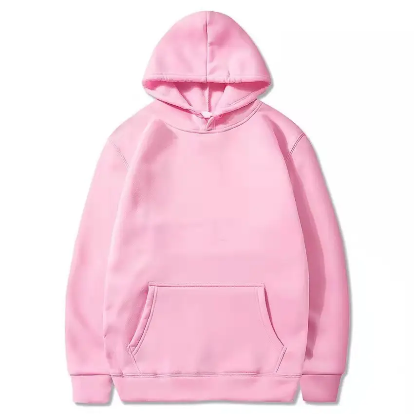 Men's Fleece Hoodie Cream Large Solid Color