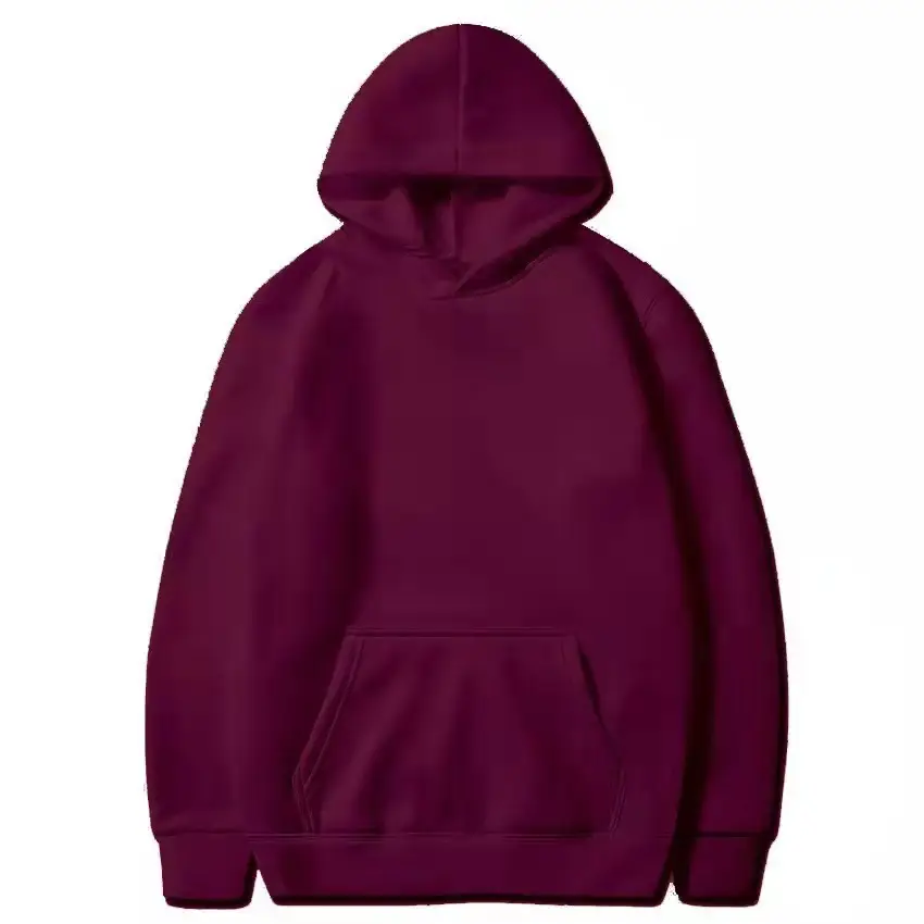 Men's Fleece Hoodie Cream Large Solid Color