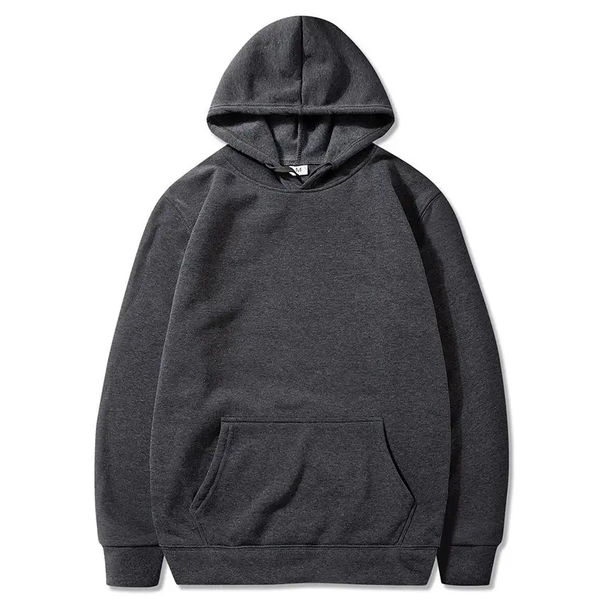 Men's Fleece Hoodie Cream Large Solid Color
