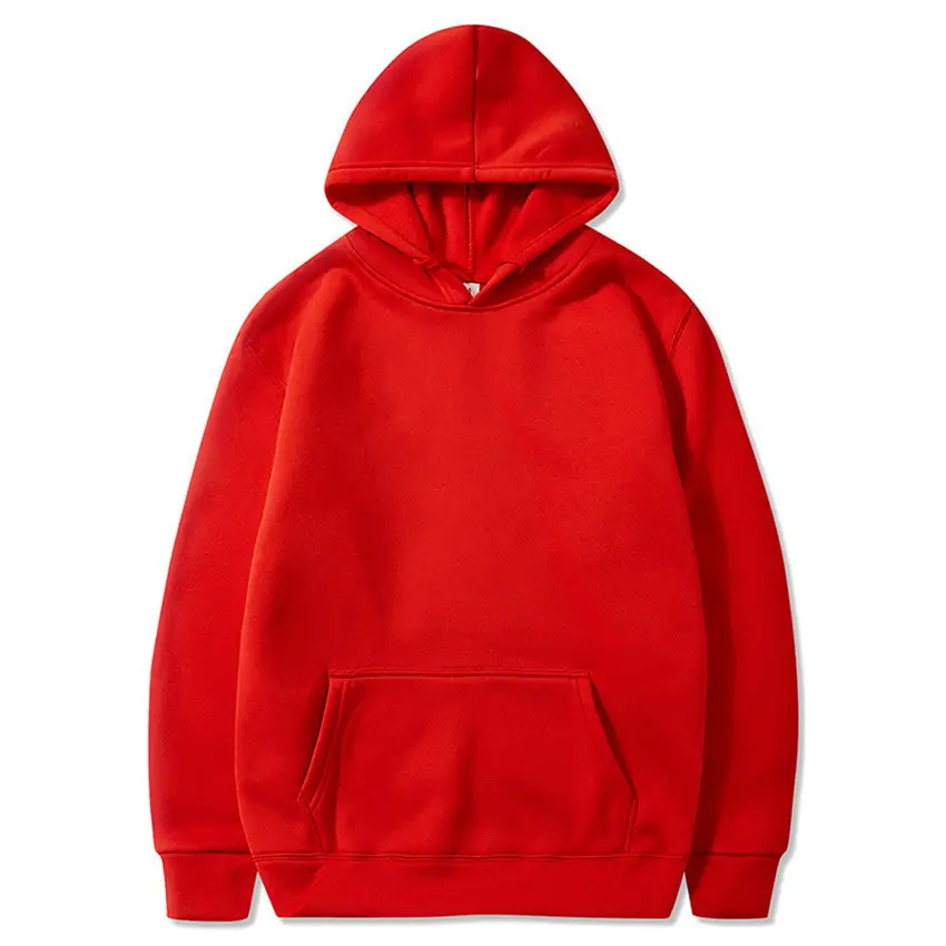 Men's Fleece Hoodie Cream Large Solid Color
