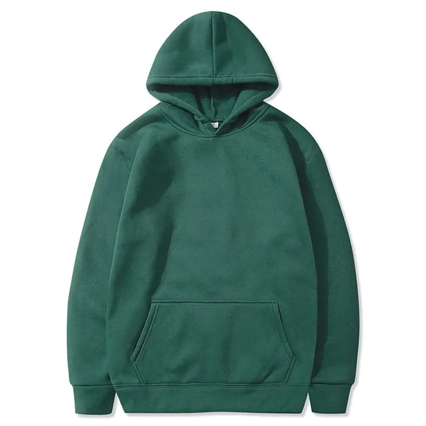 Men's Fleece Hoodie Cream Large Solid Color