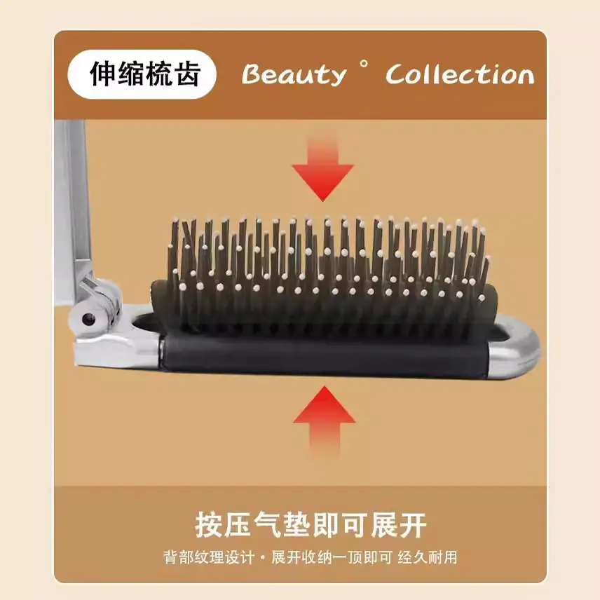 Folding Mini Hair Brush for Women & Children