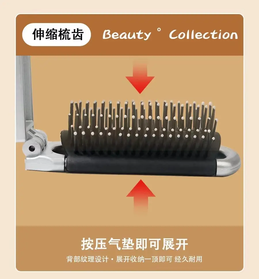 Folding Mini Hair Brush for Women & Children — feature 6