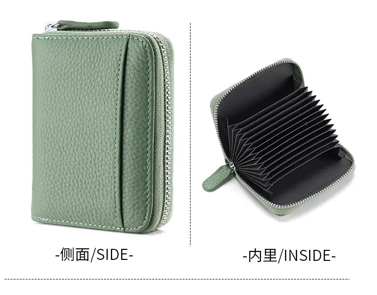 Rfid Genuine Leather Card Holder, Anti-Theft Credit Card Coin Wallet, Card Holder, Business Card Holder, Coin Purse, Accordion Card Holder — feature 8
