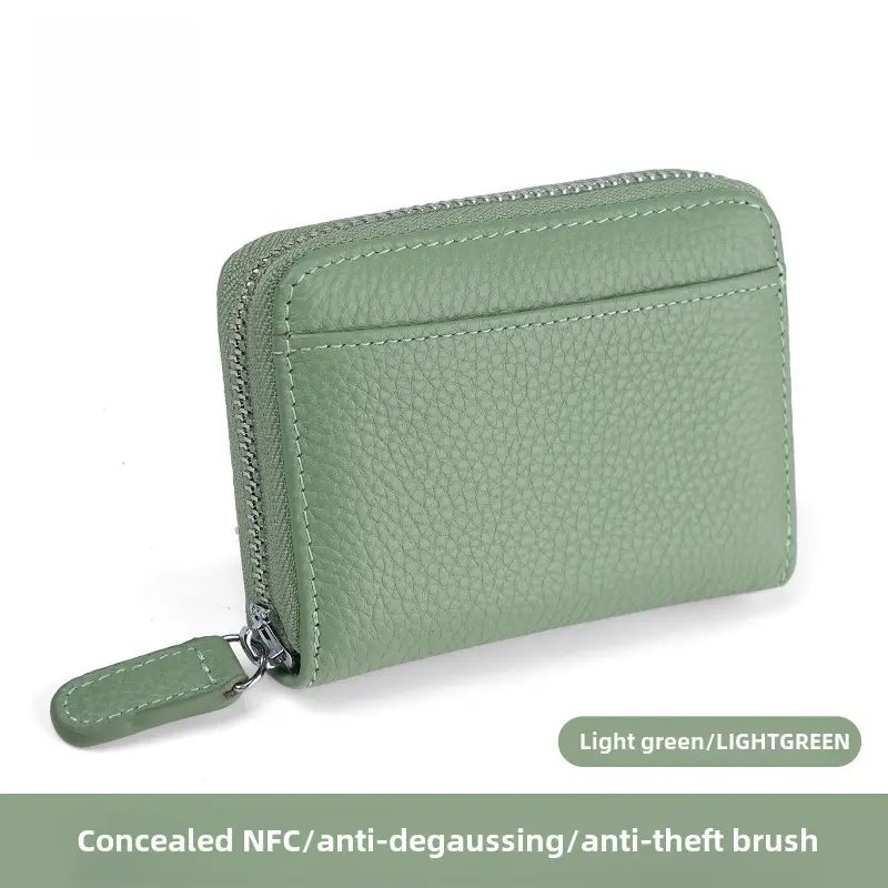 Rfid Genuine Leather Card Holder, Anti-Theft Credit Card Coin Wallet, Card Holder, Business Card Holder, Coin Purse, Accordion Card Holder
