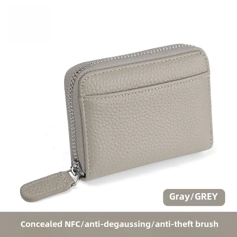 Rfid Genuine Leather Card Holder, Anti-Theft Credit Card Coin Wallet, Card Holder, Business Card Holder, Coin Purse, Accordion Card Holder