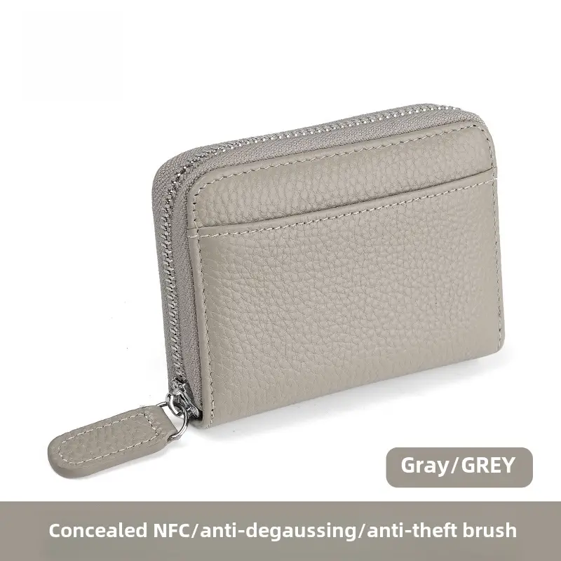 Rfid Genuine Leather Card Holder, Anti-Theft Credit Card Coin Wallet, Card Holder, Business Card Holder, Coin Purse, Accordion Card Holder