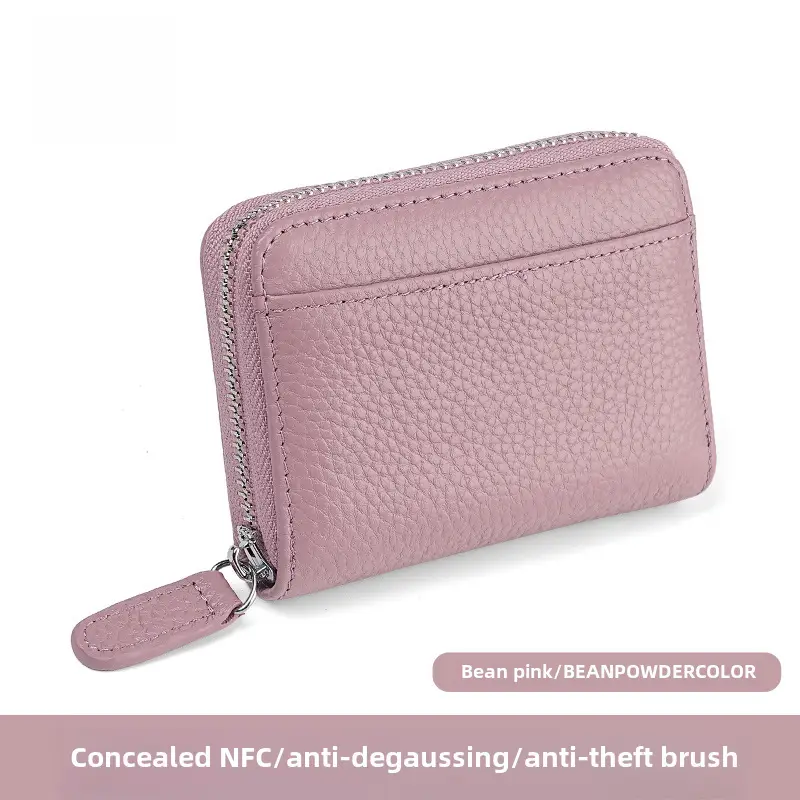 Rfid Genuine Leather Card Holder, Anti-Theft Credit Card Coin Wallet, Card Holder, Business Card Holder, Coin Purse, Accordion Card Holder