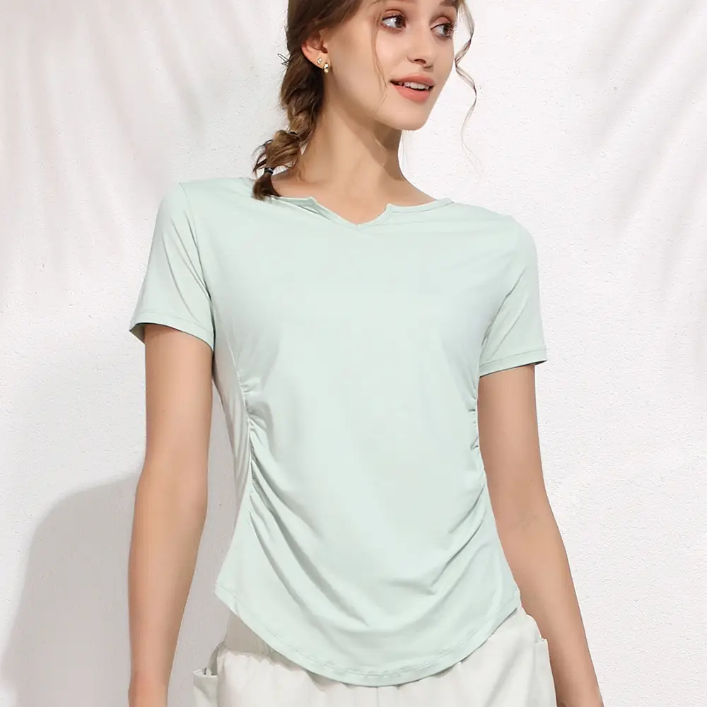 Women's Light Green Yoga Fitness Top Summer 2023 - Image 4