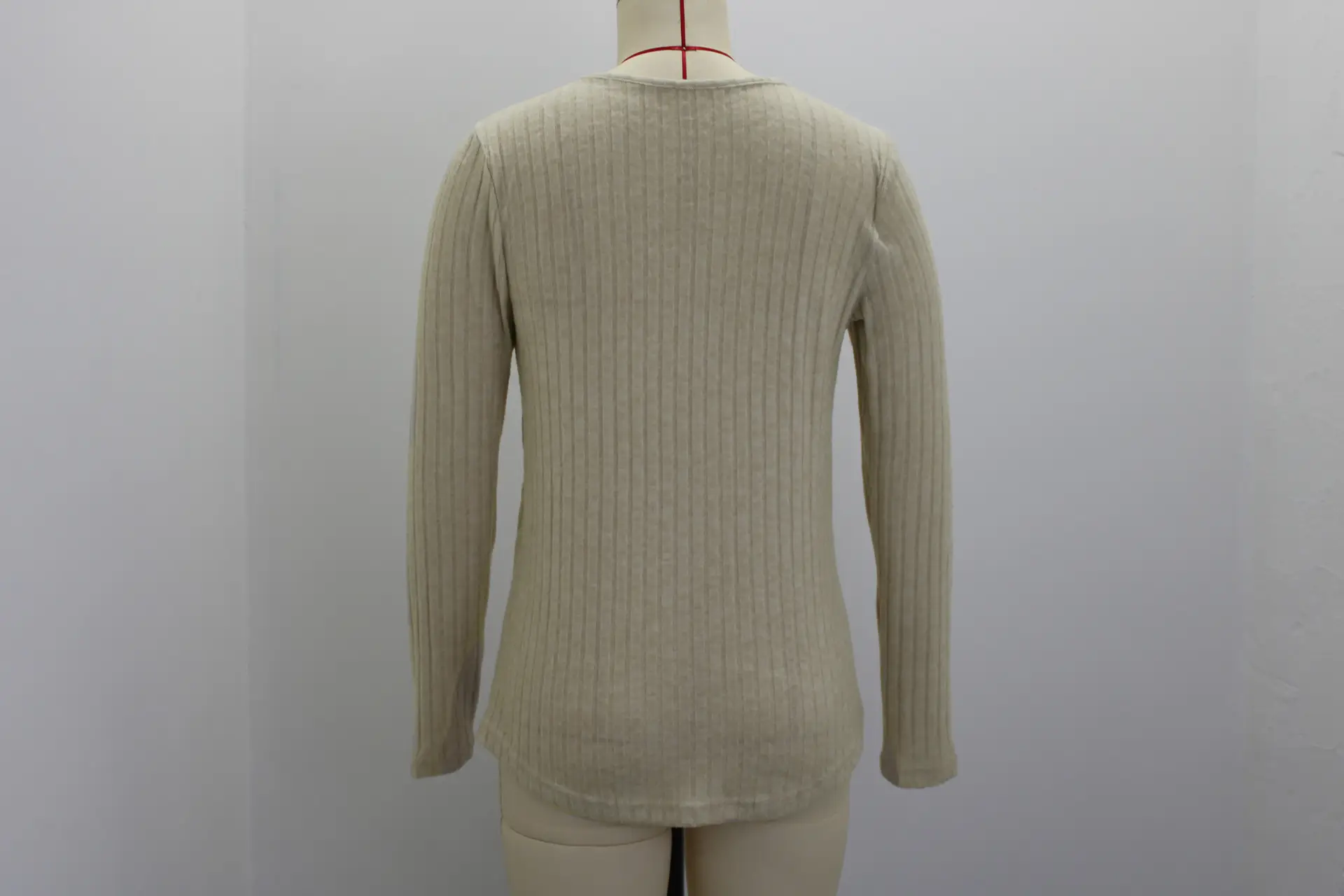 2026 Women's Long Sleeve Ribbed Top with Lace Trim — feature 44